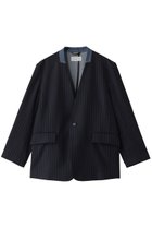 【ヒューエルミュージアム/hueLe Museum】の【STUMBLY】デニムコンビノーカラージャケット ネイビー|ID: prp329100004381546 ipo3291000000036061300