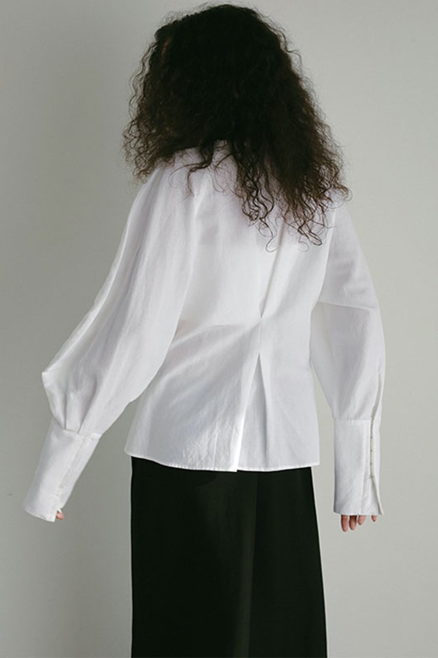 【エトレトウキョウ/ETRE TOKYO】のフロントファスナーウエストシェイプトップス 人気、トレンドファッション・服の通販 founy(ファニー) 　ファッション　Fashion　レディースファッション　Fashion for Women　トップス・カットソー　Cut & Sew Tops　シャツ・ブラウス・オフィスカジュアル　Elegant Blouses & Button-Ups　カフス　Cuff Design　クラシカル　Classical, Vintage-Inspired　スリーブ　Sleeve, Long Sleeve / Short Sleeve　バランス　Balance, Style Balance　フロント　Front, Front Design　ロング　Long, Long-Length　羽織　Haori, Light Jacket　other-2|ID: prp329100004381555 ipo3291000000034955588