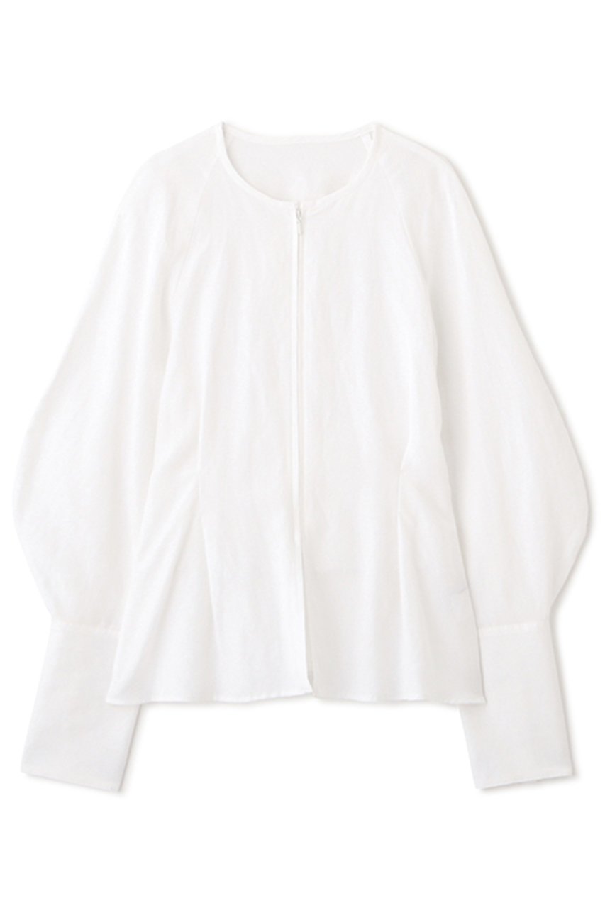 【エトレトウキョウ/ETRE TOKYO】のフロントファスナーウエストシェイプトップス 人気、トレンドファッション・服の通販 founy(ファニー) 　ファッション　Fashion　レディースファッション　Fashion for Women　トップス・カットソー　Cut & Sew Tops　シャツ・ブラウス・オフィスカジュアル　Elegant Blouses & Button-Ups　カフス　Cuff Design　クラシカル　Classical, Vintage-Inspired　スリーブ　Sleeve, Long Sleeve / Short Sleeve　バランス　Balance, Style Balance　フロント　Front, Front Design　ロング　Long, Long-Length　羽織　Haori, Light Jacket　other-7|ID: prp329100004381555 ipo3291000000034955598