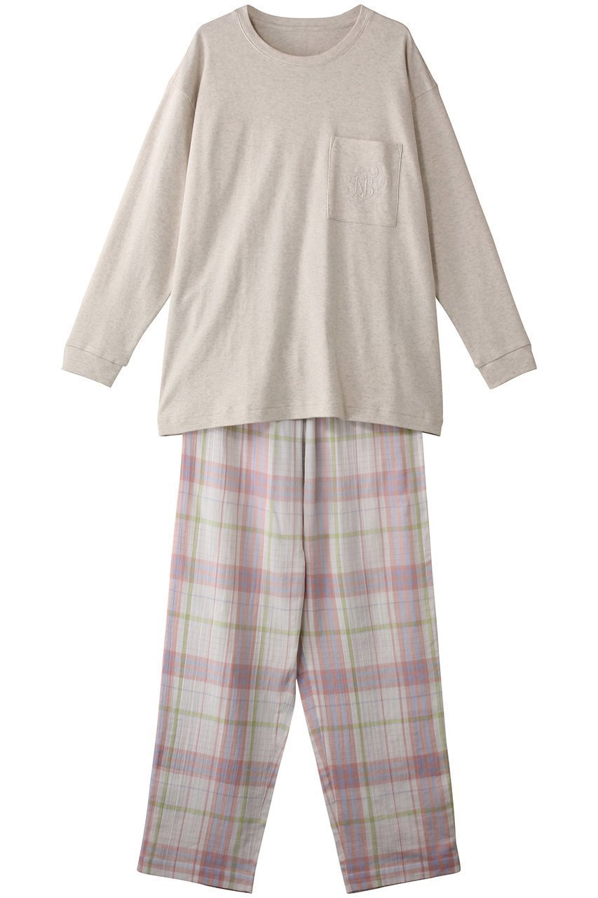 【キッドブルー/KID BLUE】のWガーゼラインチェックパジャマ 人気、トレンドファッション・服の通販 founy(ファニー) 　ファッション　Fashion　レディースファッション　Fashion for Women　シンプル　Simple, Minimal　パジャマ　Pajamas, Sleepwear　人気　Popular, Best Seller　 other-1|ID: prp329100004382905 ipo3291000000032833562