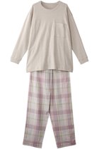 【キッドブルー/KID BLUE】のWガーゼラインチェックパジャマ ピンク|ID: prp329100004382905 ipo3291000000032833563