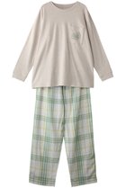 【キッドブルー/KID BLUE】のWガーゼラインチェックパジャマ グリーン|ID: prp329100004382905 ipo3291000000032833564