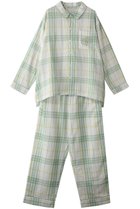 【キッドブルー/KID BLUE】のWガーゼラインチェックパジャマ グリーン|ID: prp329100004382906 ipo3291000000032833573