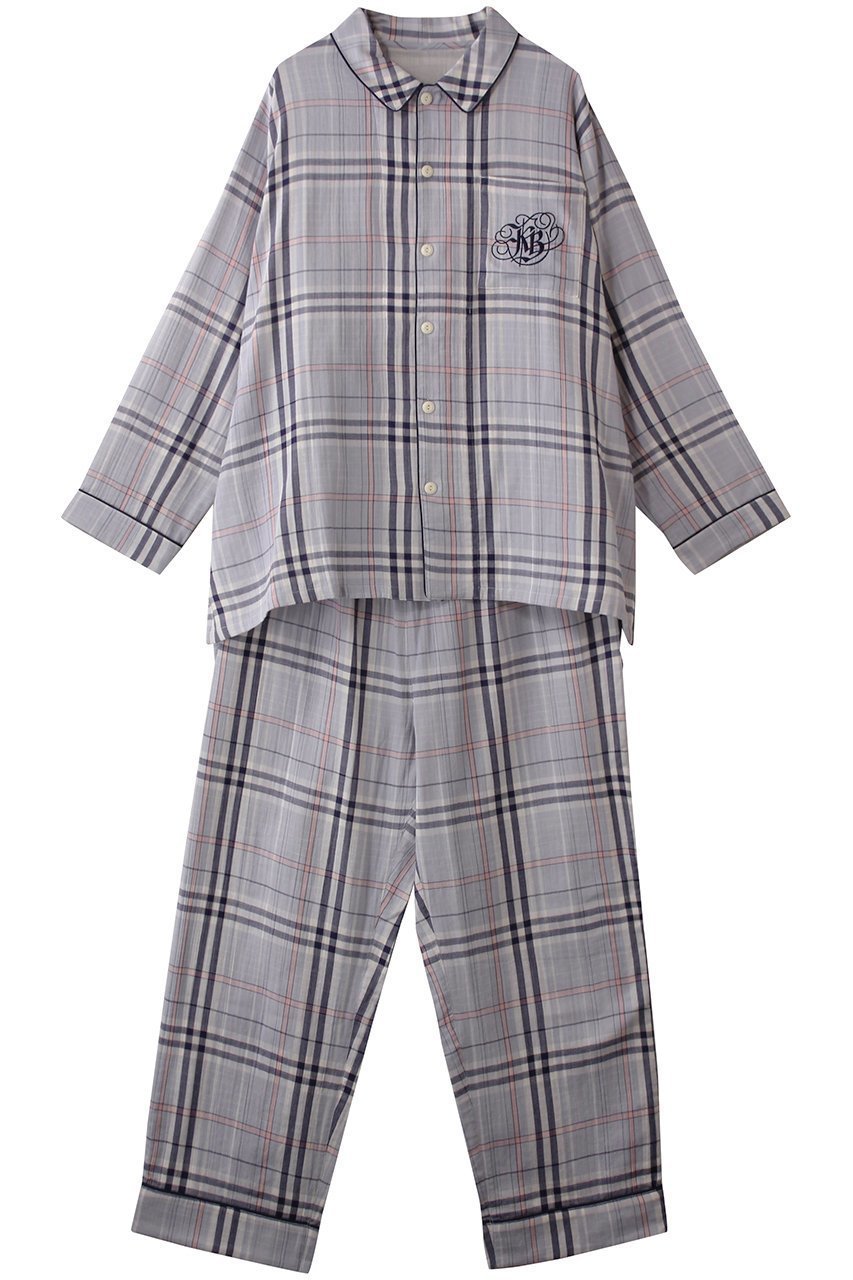 【キッドブルー/KID BLUE】のWガーゼラインチェックパジャマ インテリア・キッズ・メンズ・レディースファッション・服の通販 founy(ファニー) 　ファッション　Fashion　レディースファッション　Fashion for Women　チェック　Check, Plaid, Tartan　パイピング　Piping, Trim Design　パジャマ　Pajamas, Sleepwear　ポケット　Pocket, Pocket Detail　人気　Popular, Best Seller　ネイビー|ID: prp329100004382906 ipo3291000000032833574