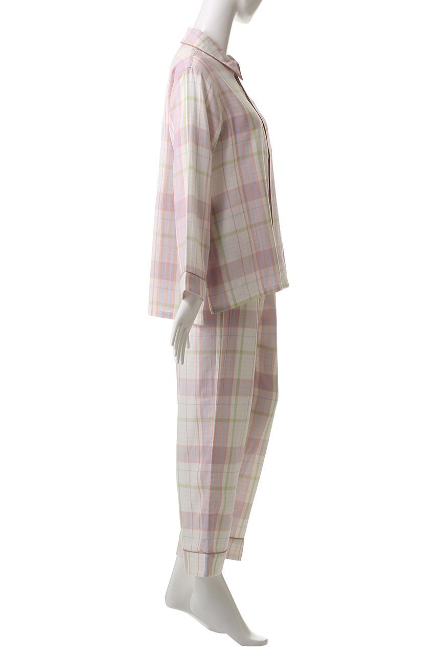 【キッドブルー/KID BLUE】のWガーゼラインチェックパジャマ 人気、トレンドファッション・服の通販 founy(ファニー) 　ファッション　Fashion　レディースファッション　Fashion for Women　チェック　Check, Plaid, Tartan　パイピング　Piping, Trim Design　パジャマ　Pajamas, Sleepwear　ポケット　Pocket, Pocket Detail　人気　Popular, Best Seller　other-3|ID: prp329100004382906 ipo3291000000032833576