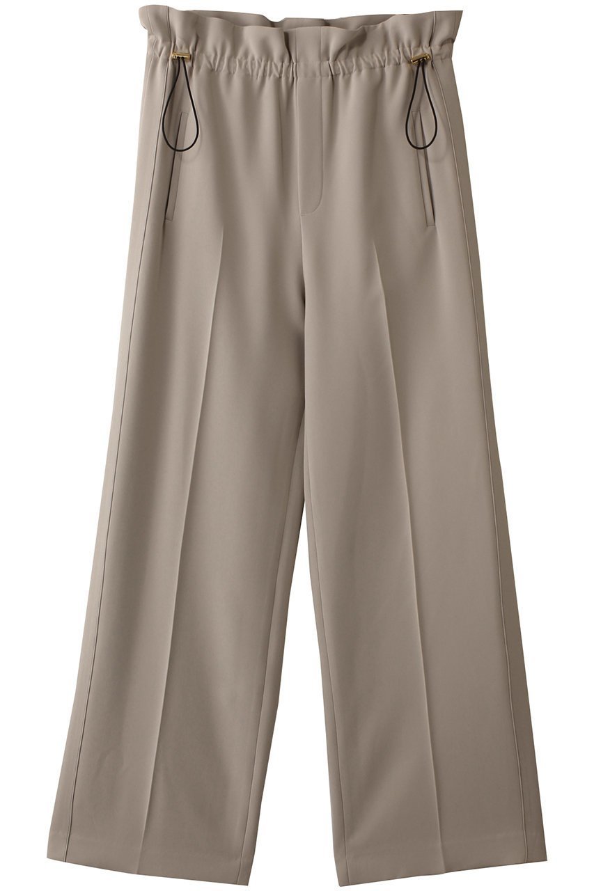 【ベイジ,/BEIGE,】のRUE(ルー)/ウエストゴムワイドストレートパンツ インテリア・キッズ・メンズ・レディースファッション・服の通販 founy(ファニー) 　ファッション　Fashion　レディースファッション　Fashion for Women　パンツ　Pants & Trousers　ギャザー　Gathered, Ruffled　センター　Center, Center Line　ファブリック　Fabric, Textile　エレガント 上品　Elegant　Taupe|ID: prp329100004382940 ipo3291000000032925623