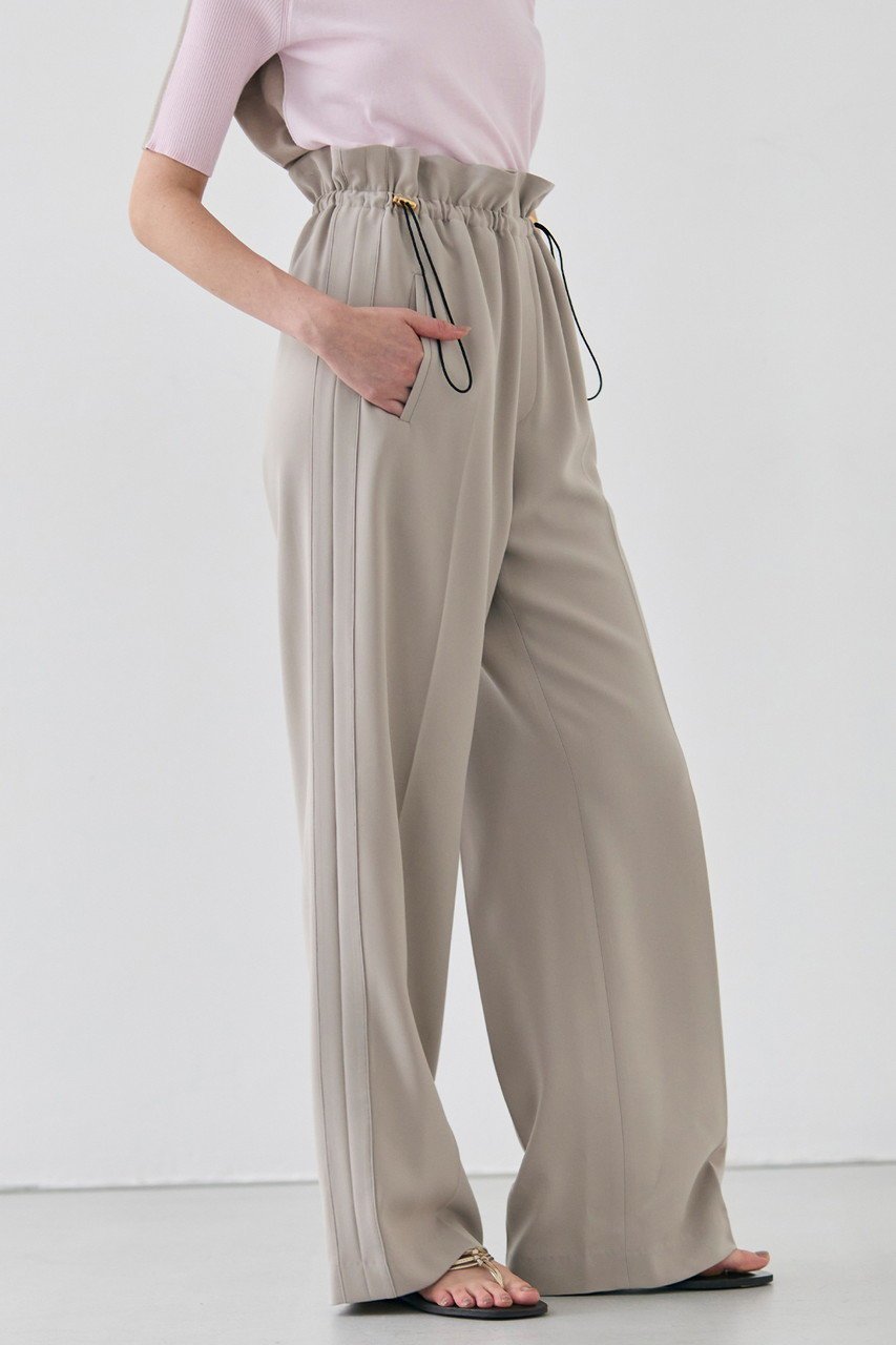 【ベイジ,/BEIGE,】のRUE(ルー)/ウエストゴムワイドストレートパンツ 人気、トレンドファッション・服の通販 founy(ファニー) 　ファッション　Fashion　レディースファッション　Fashion for Women　パンツ　Pants & Trousers　ギャザー　Gathered, Ruffled　センター　Center, Center Line　ファブリック　Fabric, Textile　エレガント 上品　Elegant　other-7|ID: prp329100004382940 ipo3291000000035419227