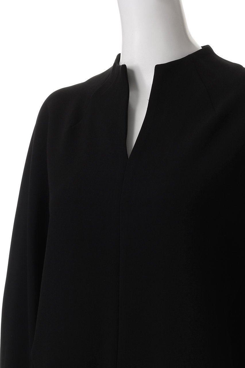 【ベイジ,/BEIGE,】のRUE(ルー)/スリットネックフォルムブラウス 人気、トレンドファッション・服の通販 founy(ファニー) 　ファッション　Fashion　レディースファッション　Fashion for Women　トップス・カットソー　Cut & Sew Tops　シャツ・ブラウス・オフィスカジュアル　Elegant Blouses & Button-Ups　シンプル　Simple, Minimal　スリット　Slit, Slit Detail　スリーブ　Sleeve, Long Sleeve / Short Sleeve　ファブリック　Fabric, Textile　ベーシック　Basic, Essential　ボトム　Bottoms, Lower Wear　リュクス　Luxury, Elegant, High-End, Chic　ロング　Long, Long-Length　エレガント 上品　Elegant　other-5|ID: prp329100004382944 ipo3291000000035923026