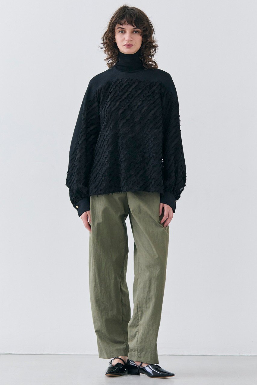 【ベイジ,/BEIGE,】のBANKSIA(バンクシア)/ニットコンビカットジャカードブラウス 人気、トレンドファッション・服の通販 founy(ファニー) 　ファッション　Fashion　レディースファッション　Fashion for Women　トップス・カットソー　Cut & Sew Tops　ニット　Knit Tops & Sweaters　シャツ・ブラウス・オフィスカジュアル　Elegant Blouses & Button-Ups　ジャカード／ジャガード　Jacquard, Woven Pattern　ストライプ　Stripe, Striped Pattern　スリーブ　Sleeve, Long Sleeve / Short Sleeve　デニム　Denim, Jeans Material　ロング　Long, Long-Length　other-6|ID: prp329100004382945 ipo3291000000032866387