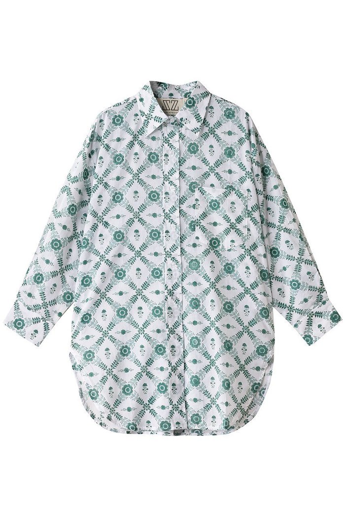【エスゼット ブロックプリント/SZ Blockprints】のOVERSIZED BUTTON DOWN CHAKRI ボタンダウンシャツ インテリア・キッズ・メンズ・レディースファッション・服の通販 founy(ファニー) https://founy.com/ ファッション Fashion レディースファッション WOMEN トップス・カットソー Tops/Tshirt シャツ/ブラウス Shirts/Blouses オリエンタル Oriental スリーブ Sleeve デニム Denim フレア Flare プリント Print リラックス Relax ロング Long |ID: prp329100004382951 ipo3291000000030636307