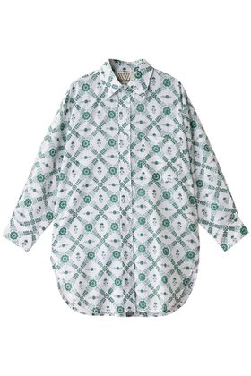 【エスゼット ブロックプリント/SZ Blockprints】 OVERSIZED BUTTON DOWN CHAKRI ボタンダウンシャツ人気、トレンドファッション・服の通販 founy(ファニー) ファッション Fashion レディースファッション WOMEN トップス・カットソー Tops/Tshirt シャツ/ブラウス Shirts/Blouses 2025年 2025 2025春夏・S/S Ss,Spring/Summer,2025 オリエンタル Oriental スリーブ Sleeve デニム Denim フレア Flare プリント Print リラックス Relax ロング Long 夏 Summer 春 Spring S/S・春夏 Ss・Spring/Summer |ID:prp329100004382951