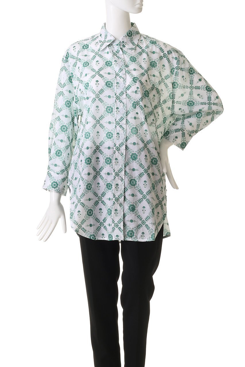 【エスゼット ブロックプリント/SZ Blockprints】のOVERSIZED BUTTON DOWN CHAKRI ボタンダウンシャツ 人気、トレンドファッション・服の通販 founy(ファニー) ファッション Fashion レディースファッション Fashion for Women トップス・カットソー Cut & Sew Tops シャツ・ブラウス・オフィスカジュアル Elegant Blouses & Button-Ups オリエンタル Oriental Pattern スリーブ Sleeve, Long Sleeve / Short Sleeve デニム Denim, Jeans Material フレア Flare, Flared プリント Print, Printed Pattern リラックス Relax, Relaxed Fit ロング Long, Long-Length other-2|ID: prp329100004382951 ipo3291000000032866455