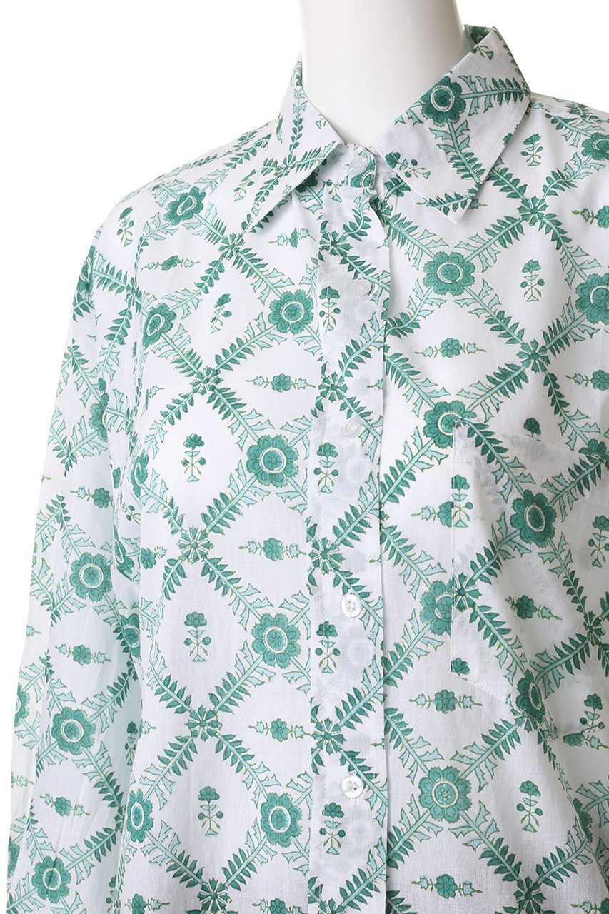 【エスゼット ブロックプリント/SZ Blockprints】のOVERSIZED BUTTON DOWN CHAKRI ボタンダウンシャツ 人気、トレンドファッション・服の通販 founy(ファニー) ファッション Fashion レディースファッション Fashion for Women トップス・カットソー Cut & Sew Tops シャツ・ブラウス・オフィスカジュアル Elegant Blouses & Button-Ups オリエンタル Oriental Pattern スリーブ Sleeve, Long Sleeve / Short Sleeve デニム Denim, Jeans Material フレア Flare, Flared プリント Print, Printed Pattern リラックス Relax, Relaxed Fit ロング Long, Long-Length other-5|ID: prp329100004382951 ipo3291000000032866470