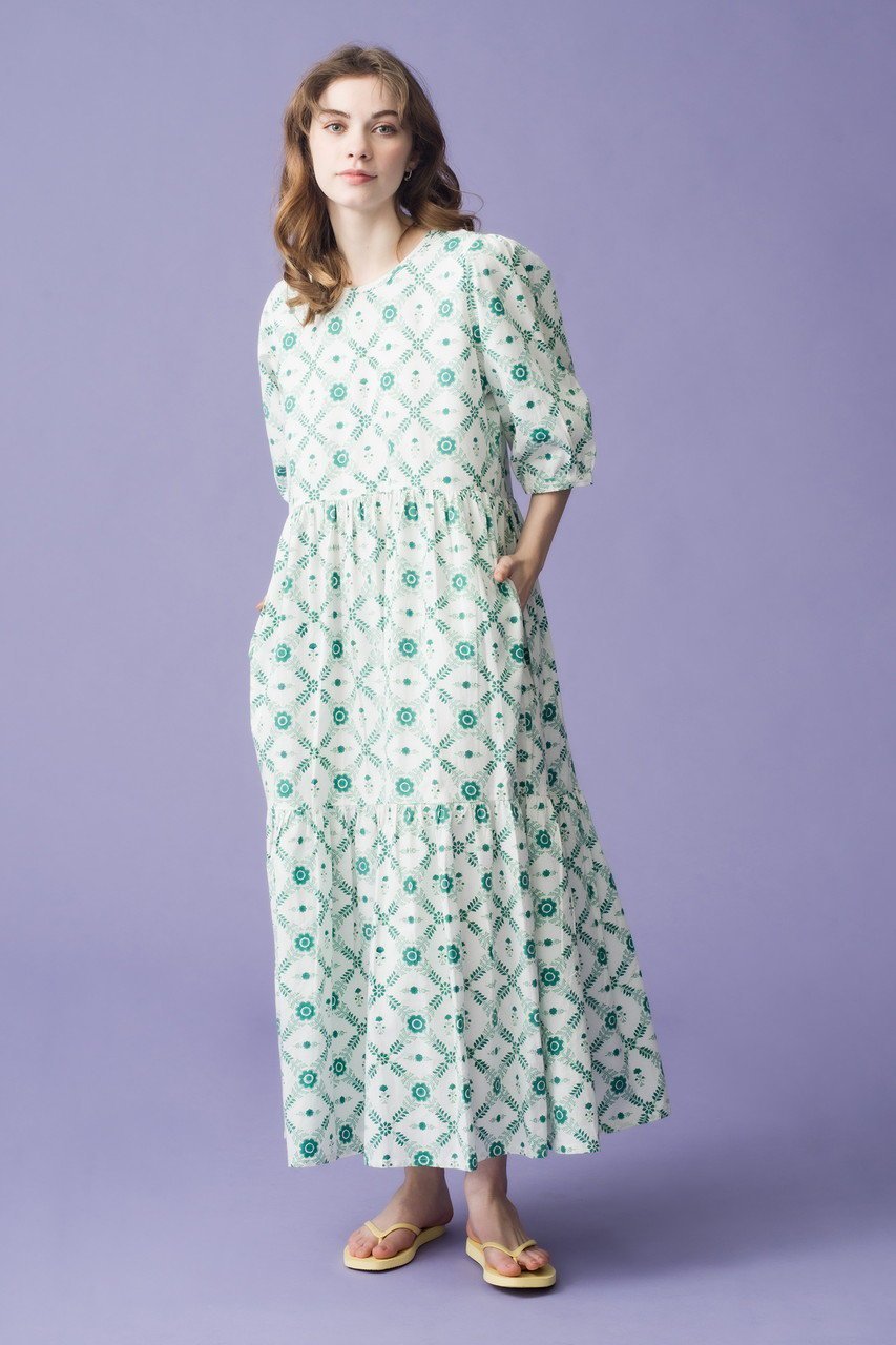 【エスゼット ブロックプリント/SZ Blockprints】のGAIA DRESS CHAKRI ティアードワンピース 人気、トレンドファッション・服の通販 founy(ファニー) 　ファッション　Fashion　レディースファッション　Fashion for Women　ワンピース　Dresses　フォーマル・パーティードレス・結婚式用ドレス　Elegant & Casual Dresses　チュニック　Tunic Tops & Dresses　オリエンタル　Oriental Pattern　チュニック　Tunic, Long Top　ティアードワンピース　Tiered Dress, Flared Dress　プリント　Print, Printed Pattern　リゾート　Resort, Vacation Style　今季　This Season, Current Season　再入荷　Restock / Back in Stock　other-6|ID: prp329100004382952 ipo3291000000032876250