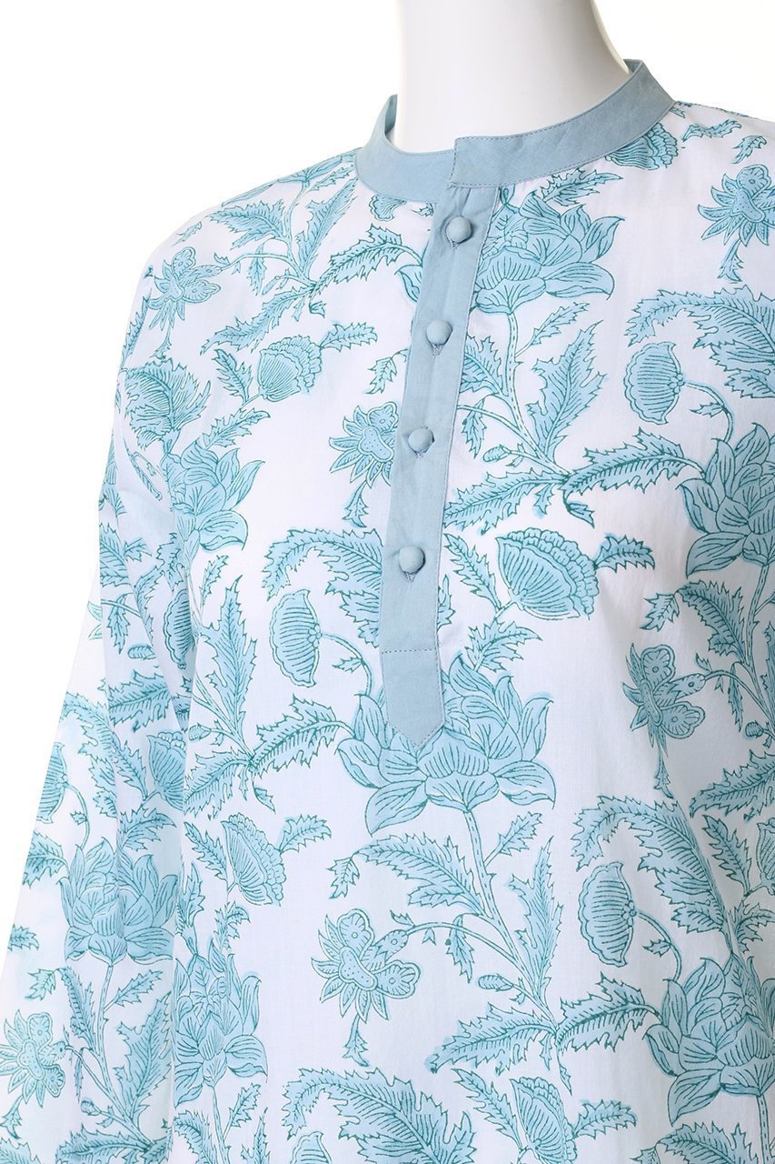 【エスゼット ブロックプリント/SZ Blockprints】のISLE FROCK ISA スタンドカラーカバーアップワンピース 人気、トレンドファッション・服の通販 founy(ファニー) 　ファッション　Fashion　レディースファッション　Fashion for Women　ワンピース　Dresses　チュニック　Tunic Tops & Dresses　クラシカル　Classical, Vintage-Inspired　シューズ　Shoes, Footwear　スタンド　Stand Collar, Upright Stand　チュニック　Tunic, Long Top　夏　Summer　春　Spring　S/S・春夏　SS, Spring/Summer, Warm Season　other-5|ID: prp329100004382953 ipo3291000000032876293