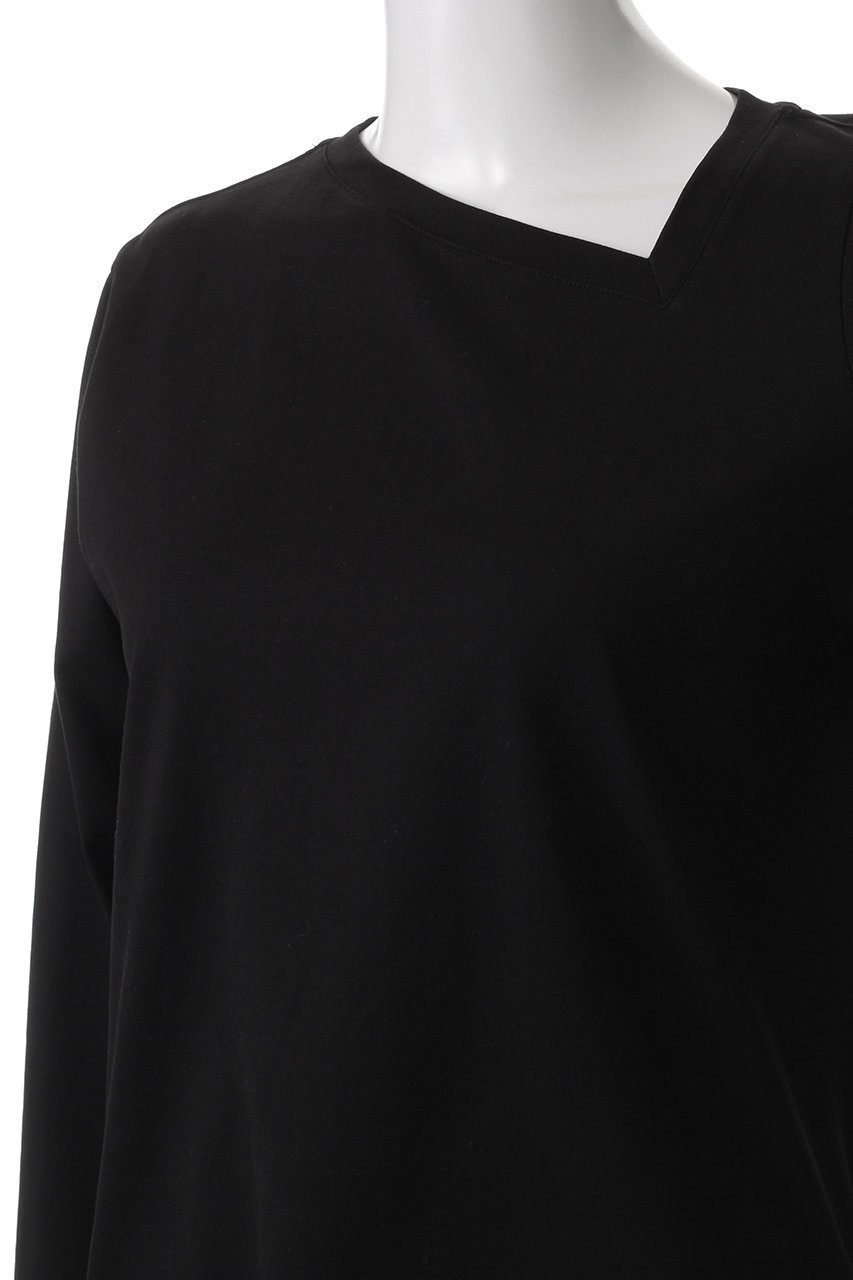 【ミディウミソリッド/MIDIUMISOLID】のasymmetry neck PO.S プルオーバー 人気、トレンドファッション・服の通販 founy(ファニー) 　ファッション　Fashion　レディースファッション　Fashion for Women　トップス・カットソー　Cut & Sew Tops　シャツ・ブラウス・オフィスカジュアル　Elegant Blouses & Button-Ups　ロングTシャツ・Tシャツ　Longline T-Shirts & Tees　カジュアルプルオーバー・ニットトップス　Pullovers & Knit Tops / Casual Pullovers　カットソー・ベーシックTシャツ　Cut-and-Sewn Tops / Stretch Tees & Basics　アシンメトリー　Asymmetrical Style　インナー　Innerwear　コンパクト　Compact, Small Size　スリーブ　Sleeve, Long Sleeve / Short Sleeve　ベーシック　Basic, Essential　ロング　Long, Long-Length　other-5|ID: prp329100004382954 ipo3291000000032876158