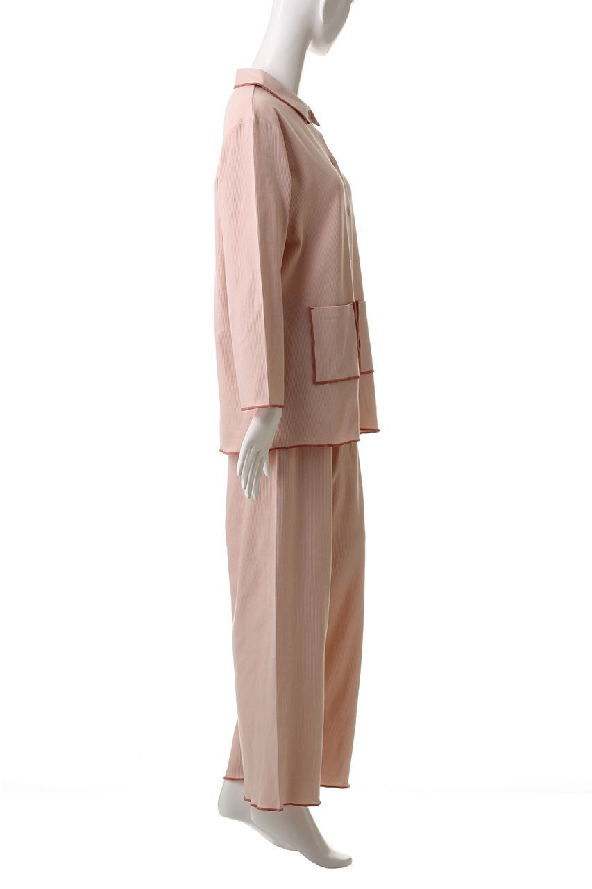 【キッドブルー/KID BLUE】の25リブメローパジャマ 人気、トレンドファッション・服の通販 founy(ファニー) 　ファッション　Fashion　レディースファッション　Fashion for Women　スリーブ　Sleeve, Long Sleeve / Short Sleeve　パジャマ　Pajamas, Sleepwear　リラックス　Relax, Relaxed Fit　ロング　Long, Long-Length　再入荷　Restock / Back in Stock　other-3|ID: prp329100004382955 ipo3291000000032834086
