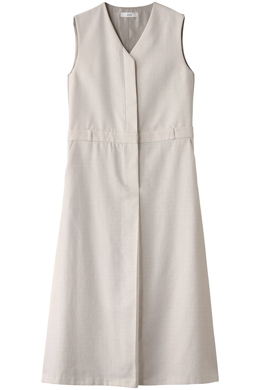 【エブール/ebure】のドライプリペラ ノースリーブワンピース 人気、トレンドファッション・服の通販 founy(ファニー) 　ファッション　Fashion　レディースファッション　Fashion for Women　ワンピース　Dresses　チュニック　Tunic Tops & Dresses　ジャケット　Jacket, Outerwear　チュニック　Tunic, Long Top　ツイル　Twist, Twisted Detail　ドッキング　Docking, Mixed Material　ノースリーブ　Sleeveless, No-Sleeve　ベスト　Vest, Waistcoat　リュクス　Luxury, Elegant, High-End, Chic　再入荷　Restock / Back in Stock　夏　Summer　春　Spring　S/S・春夏　SS, Spring/Summer, Warm Season　 other-1|ID: prp329100004382971 ipo3291000000032717235