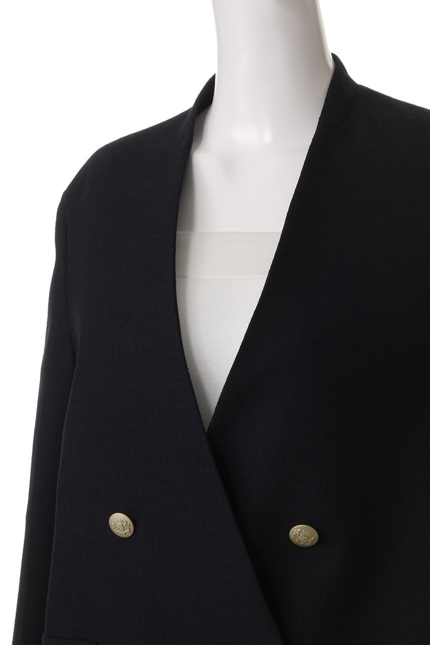 【エブール/ebure】のドライプリペラ ノーカラーダブルブレストジャケット 人気、トレンドファッション・服の通販 founy(ファニー) 　ファッション　Fashion　レディースファッション　Fashion for Women　アウター　Coat / Outerwear Collection　レディースジャケット・軽アウター　Jackets　ショルダー　Shoulder, Shoulder Strap　ジャケット　Jacket, Outerwear　パッチ　Patch, Appliqué　ポケット　Pocket, Pocket Detail　other-5|ID: prp329100004382973 ipo3291000000032960345