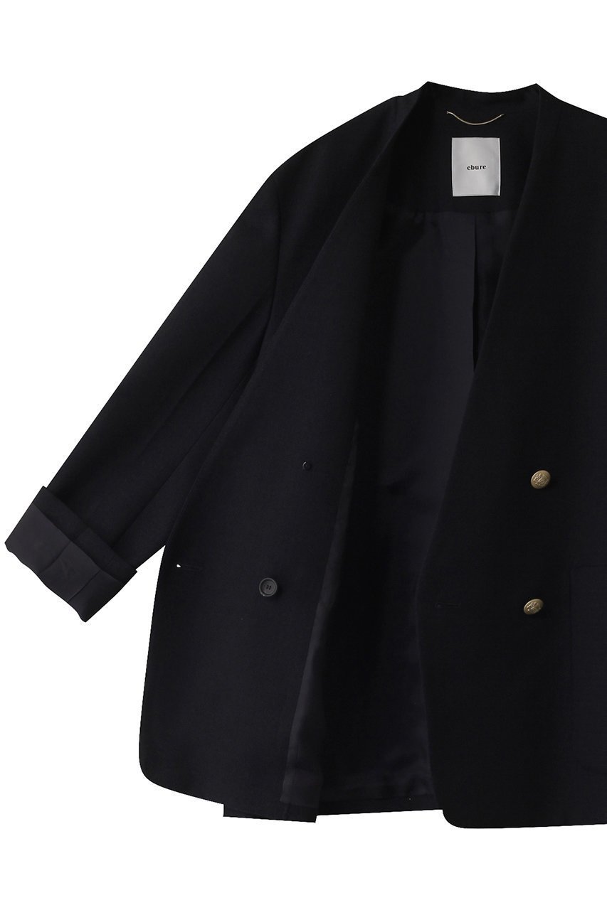 【エブール/ebure】のドライプリペラ ノーカラーダブルブレストジャケット 人気、トレンドファッション・服の通販 founy(ファニー) 　ファッション　Fashion　レディースファッション　Fashion for Women　アウター　Coat / Outerwear Collection　レディースジャケット・軽アウター　Jackets　ショルダー　Shoulder, Shoulder Strap　ジャケット　Jacket, Outerwear　パッチ　Patch, Appliqué　ポケット　Pocket, Pocket Detail　other-6|ID: prp329100004382973 ipo3291000000032960349