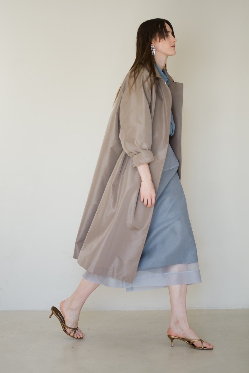 【エブール/ebure】のマイクロタフタ ステンカラーコート 人気、トレンドファッション・服の通販 founy(ファニー) ファッション Fashion レディースファッション Fashion for Women アウター Coat / Outerwear Collection コート・ロングコート・ピーコート Long Coats, Peacoats & More クラシカル Classical, Vintage-Inspired シンプル Simple, Minimal タフタ Taffeta, Structured Fabric ドット Polka Dot, Dot Pattern ロング Long, Long-Length other-8|ID: prp329100004382978 ipo3291000000032928213