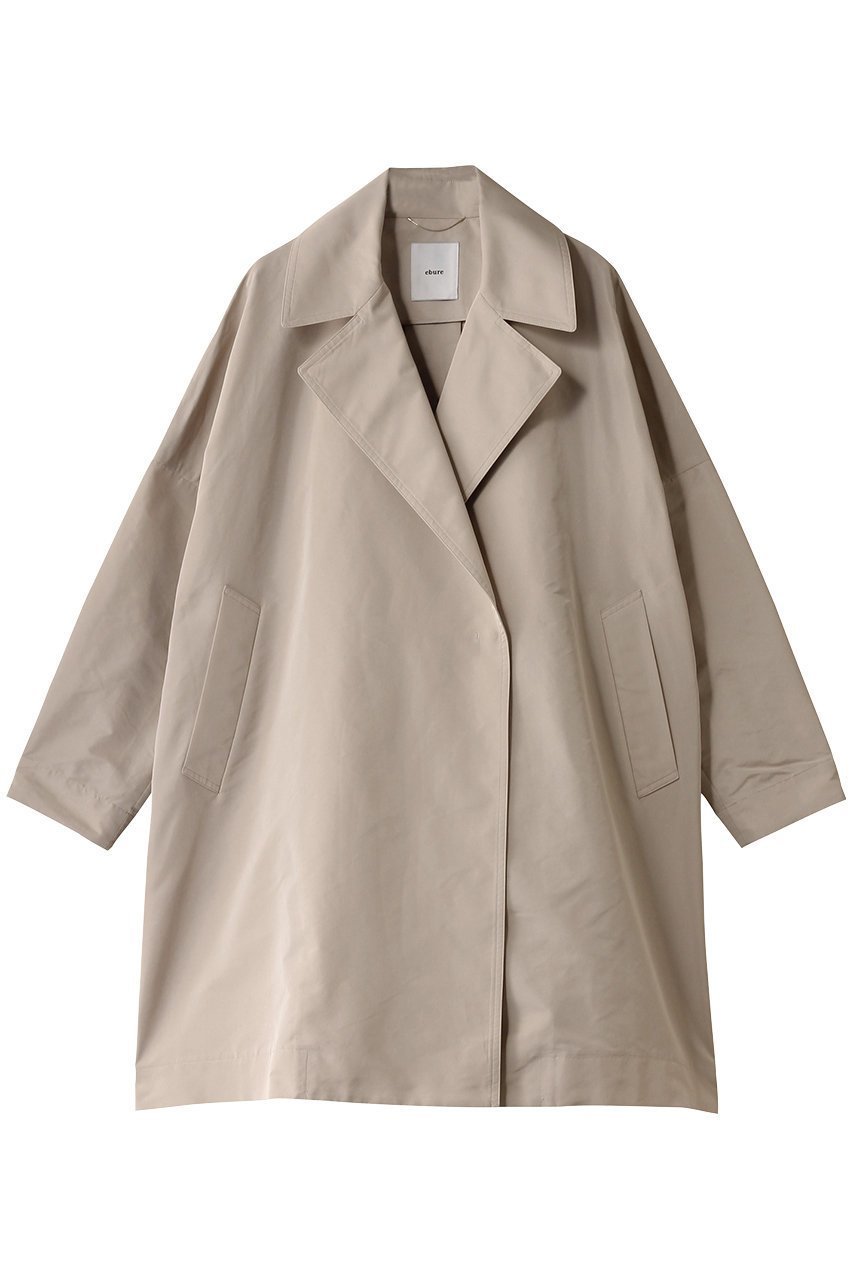【エブール/ebure】のマイクロタフタ ハーフコート インテリア・キッズ・メンズ・レディースファッション・服の通販 founy(ファニー) ファッション Fashion レディースファッション Fashion for Women アウター Coat / Outerwear Collection コート・ロングコート・ピーコート Long Coats, Peacoats & More おすすめ Recommended / Our Picks ショート Short, Short Length スリット Slit, Slit Detail タフタ Taffeta, Structured Fabric トレンチ Trench, Trench Coat ハーフ Half, Half-Length 再入荷 Restock / Back in Stock ライトベージュ|ID: prp329100004382979 ipo3291000000032928236