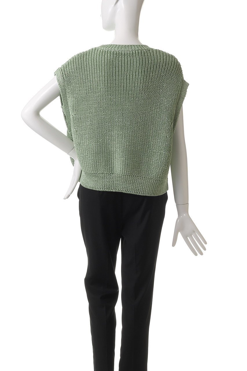 【エブール/ebure】のブライトリリヤーン ノースリーブニットプルオーバー 人気、トレンドファッション・服の通販 founy(ファニー) 　ファッション　Fashion　レディースファッション　Fashion for Women　トップス・カットソー　Cut & Sew Tops　ニット　Knit Tops & Sweaters　キャミソール&ノースリーブ　Camisoles & Sleeveless Tops　カジュアルプルオーバー・ニットトップス　Pullovers & Knit Tops / Casual Pullovers　コンパクト　Compact, Small Size　ストレート　Straight, Straight Cut　ドレープ　Drape, Draping Fabric　ドロップ　Drop Shoulder, Dropped Style　エレガント 上品　Elegant　other-4|ID: prp329100004382982 ipo3291000000032950849
