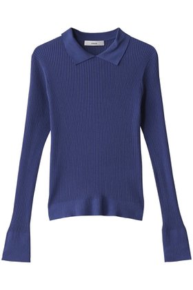 【エブール/ebure】のハイゲージクリアリブ ポロカラーニットプルオーバー 人気、トレンドファッション・服の通販 founy(ファニー) ファッション Fashion レディースファッション Fashion for Women トップス・カットソー Cut & Sew Tops ニット Knit Tops & Sweaters カジュアルプルオーバー・ニットトップス Pullovers & Knit Tops / Casual Pullovers シンプル Simple, Minimal フィット Fit, Slim Fit ボトム Bottoms, Lower Wear エレガント 上品 Elegant |ID:prp329100004382985