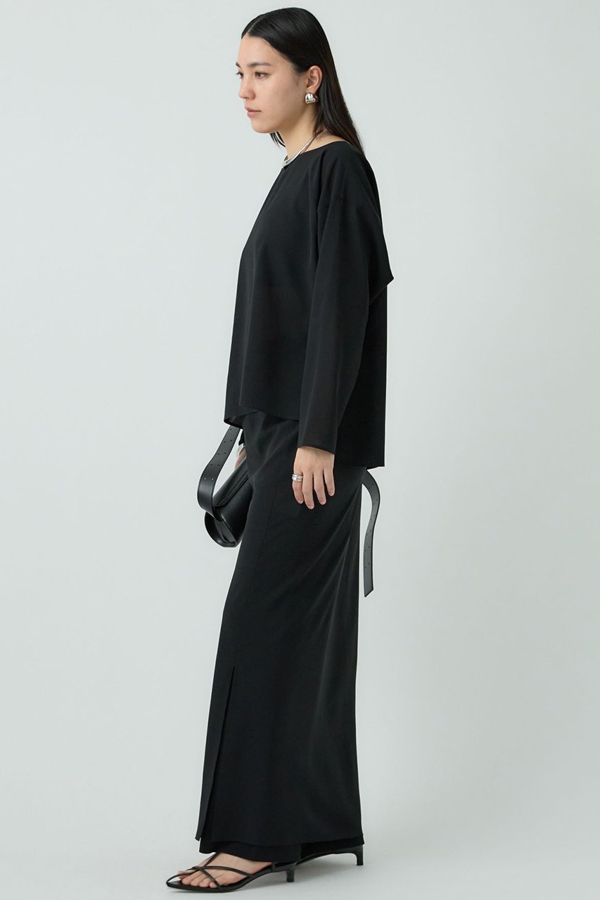 【カオス/Chaos】のトランブラウス 人気、トレンドファッション・服の通販 founy(ファニー) 　ファッション　Fashion　レディースファッション　Fashion for Women　トップス・カットソー　Cut & Sew Tops　シャツ・ブラウス・オフィスカジュアル　Elegant Blouses & Button-Ups　オーガンジー　Organza Fabric　シンプル　Simple, Minimal　ストレッチ　Stretch, Stretchy Fabric　スリーブ　Sleeve, Long Sleeve / Short Sleeve　ドレープ　Drape, Draping Fabric　ボトム　Bottoms, Lower Wear　ロング　Long, Long-Length　エレガント 上品　Elegant　再入荷　Restock / Back in Stock　other-3|ID: prp329100004382990 ipo3291000000035274407