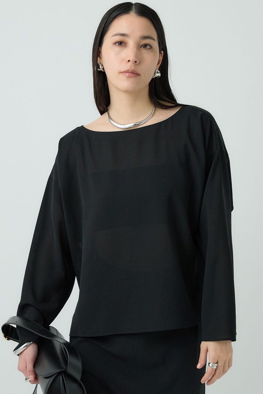 【カオス/Chaos】のトランブラウス 人気、トレンドファッション・服の通販 founy(ファニー) 　ファッション　Fashion　レディースファッション　Fashion for Women　トップス・カットソー　Cut & Sew Tops　シャツ・ブラウス・オフィスカジュアル　Elegant Blouses & Button-Ups　オーガンジー　Organza Fabric　シンプル　Simple, Minimal　ストレッチ　Stretch, Stretchy Fabric　スリーブ　Sleeve, Long Sleeve / Short Sleeve　ドレープ　Drape, Draping Fabric　ボトム　Bottoms, Lower Wear　ロング　Long, Long-Length　エレガント 上品　Elegant　再入荷　Restock / Back in Stock　other-6|ID: prp329100004382990 ipo3291000000035274410