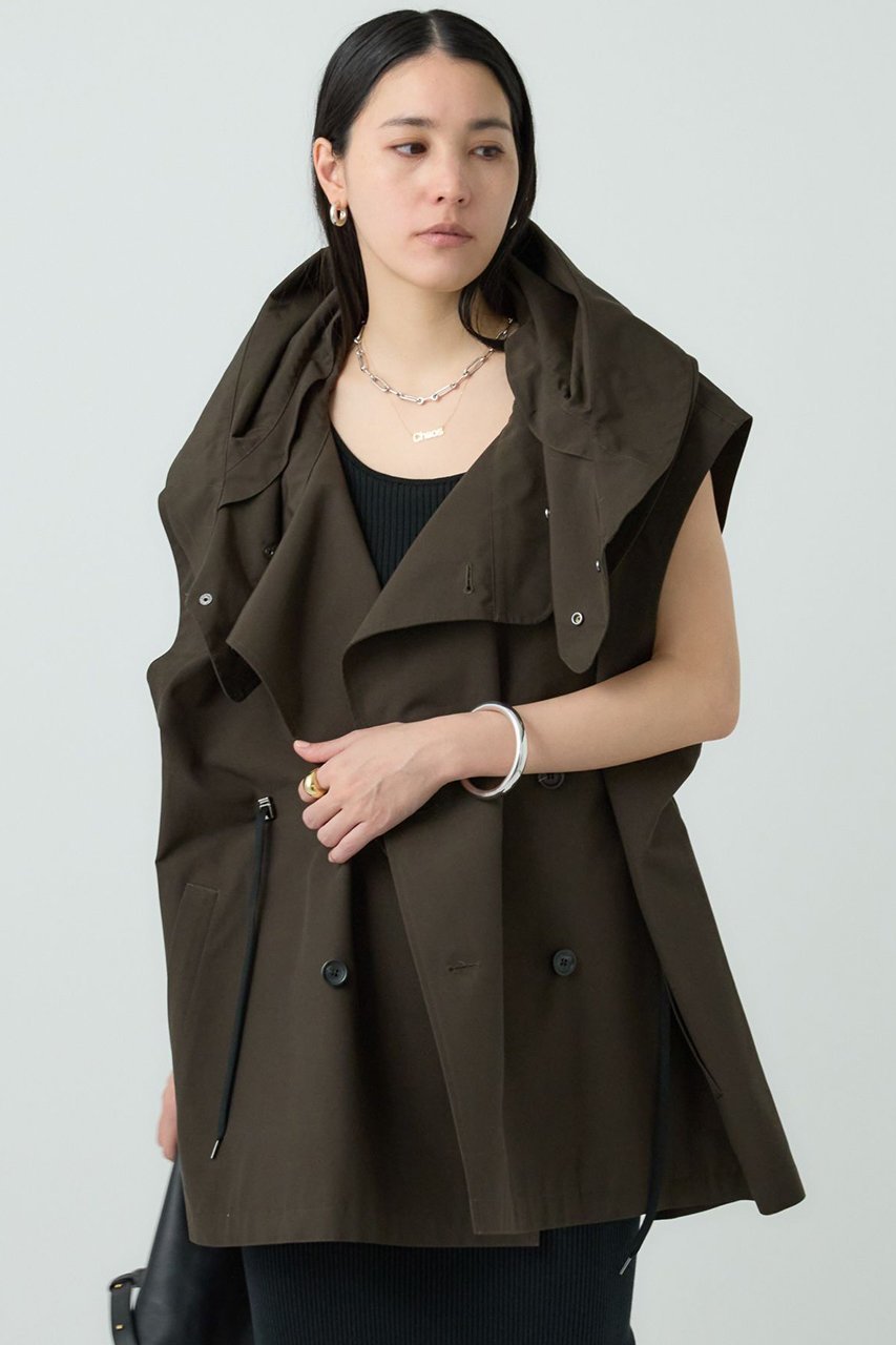 【カオス/Chaos】の【VACHEMENT】別注ジレ インテリア・キッズ・メンズ・レディースファッション・服の通販 founy(ファニー) 　ファッション　Fashion　レディースファッション　Fashion for Women　アウター　Coat / Outerwear Collection　レディースジャケット・軽アウター　Jackets　2025年　2025　2025春夏・S/S　Spring/Summer 2025 SS25　ジャケット　Jacket, Outerwear　タフタ　Taffeta, Structured Fabric　フロント　Front, Front Design　ベスト　Vest, Waistcoat　モッズコート　Mods Coat, Military Parka　人気　Popular, Best Seller　別注　Limited Edition, Custom Order　定番　Standard, Basic Item　チャコール|ID: prp329100004382994 ipo3291000000032957873