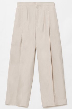 【ハウス オブ ロータス/HOUSE OF LOTUS】 コットンリネンレイヤードタックパンツ人気、トレンドファッション・服の通販 founy(ファニー) ファッション Fashion レディースファッション Fashion for Women パンツ Pants & Trousers ツイル Twist, Twisted Detail フィット Fit, Slim Fit フォルム Silhouette, Form リネン Linen, Linen Fabric リラックス Relax, Relaxed Fit |ID:prp329100004382995