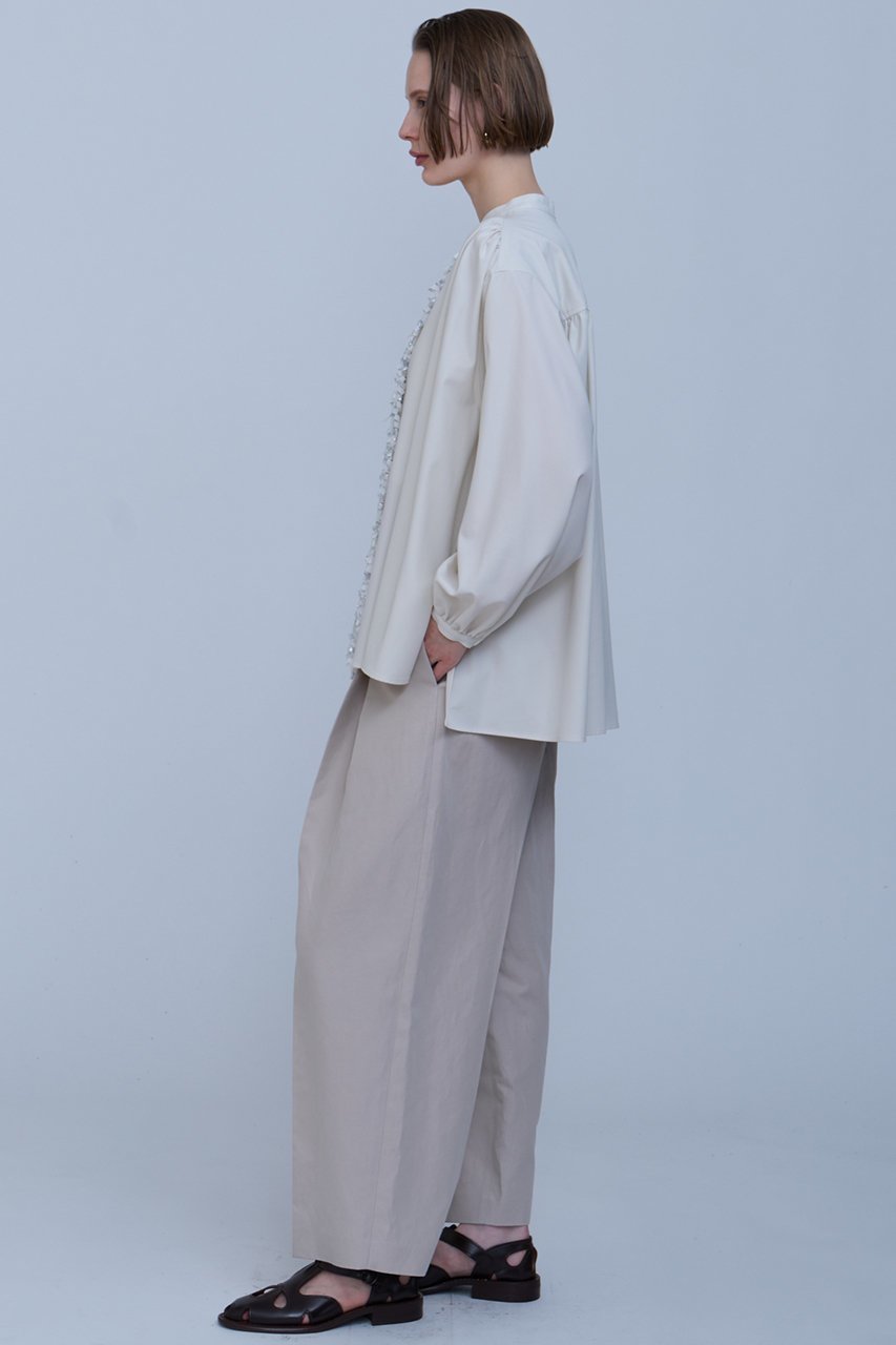 【ハウス オブ ロータス/HOUSE OF LOTUS】のコットンリネンレイヤードタックパンツ 人気、トレンドファッション・服の通販 founy(ファニー) 　ファッション　Fashion　レディースファッション　Fashion for Women　パンツ　Pants & Trousers　ツイル　Twist, Twisted Detail　フィット　Fit, Slim Fit　フォルム　Silhouette, Form　リネン　Linen, Linen Fabric　リラックス　Relax, Relaxed Fit　other-5|ID: prp329100004382995 ipo3291000000032923537