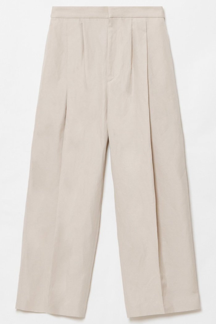 【ハウス オブ ロータス/HOUSE OF LOTUS】のコットンリネンレイヤードタックパンツ インテリア・キッズ・メンズ・レディースファッション・服の通販 founy(ファニー) https://founy.com/ ファッション Fashion レディースファッション Fashion for Women パンツ Pants & Trousers ツイル Twist, Twisted Detail フィット Fit, Slim Fit フォルム Silhouette, Form リネン Linen, Linen Fabric リラックス Relax, Relaxed Fit 再入荷 Restock / Back in Stock |ID: prp329100004382995 ipo3291000000034952360