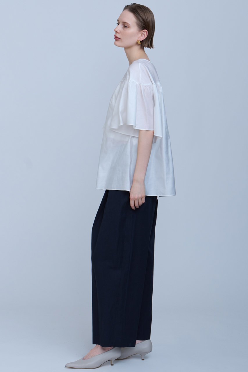 【ハウス オブ ロータス/HOUSE OF LOTUS】のコットンリネンレイヤードタックパンツ 人気、トレンドファッション・服の通販 founy(ファニー) 　ファッション　Fashion　レディースファッション　Fashion for Women　パンツ　Pants & Trousers　ツイル　Twist, Twisted Detail　フィット　Fit, Slim Fit　フォルム　Silhouette, Form　リネン　Linen, Linen Fabric　リラックス　Relax, Relaxed Fit　other-8|ID: prp329100004382995 ipo3291000000034952375