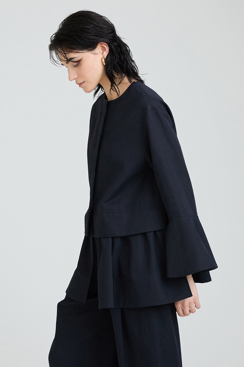【ハウス オブ ロータス/HOUSE OF LOTUS】のコットンリネンティアードジャケット 人気、トレンドファッション・服の通販 founy(ファニー) 　ファッション　Fashion　レディースファッション　WOMEN　アウター　Coat Outerwear　ジャケット　Jackets　エレガント 上品　Elegant　カフス　Cuffs　ジャケット　Jacket　ツイル　Twill　ティアード　Tiered　フェミニン　Feminine　フレア　Flare　ヘムライン　Hemline　ポケット　Pocket　リネン　Linen　other-6|ID: prp329100004382996 ipo3291000000031333895