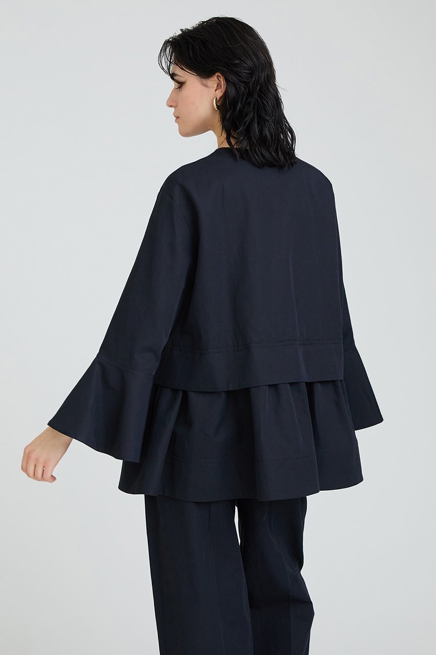 【ハウス オブ ロータス/HOUSE OF LOTUS】のコットンリネンティアードジャケット 人気、トレンドファッション・服の通販 founy(ファニー) 　ファッション　Fashion　レディースファッション　Fashion for Women　アウター　Coat / Outerwear Collection　レディースジャケット・軽アウター　Jackets　エレガント 上品　Elegant　カフス　Cuff Design　ジャケット　Jacket, Outerwear　ツイル　Twist, Twisted Detail　ティアード　Tiered, Tiered Style　フェミニン　Feminine, Girly　フレア　Flare, Flared　ヘムライン　Hemline, Bottom Cut　リネン　Linen, Linen Fabric　other-7|ID: prp329100004382996 ipo3291000000032786531