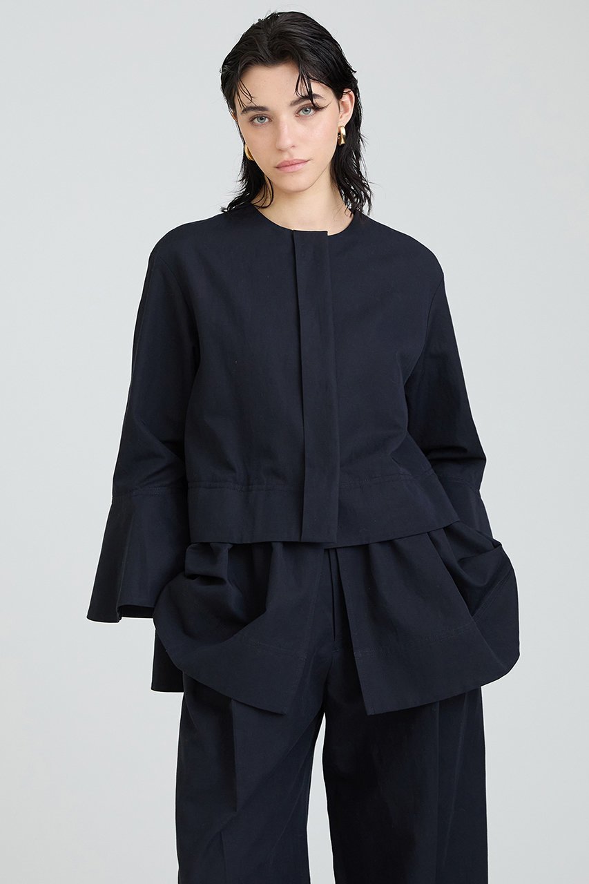 【ハウス オブ ロータス/HOUSE OF LOTUS】のコットンリネンティアードジャケット 人気、トレンドファッション・服の通販 founy(ファニー) 　ファッション　Fashion　レディースファッション　Fashion for Women　アウター　Coat / Outerwear Collection　レディースジャケット・軽アウター　Jackets　エレガント 上品　Elegant　カフス　Cuff Design　ジャケット　Jacket, Outerwear　ツイル　Twist, Twisted Detail　ティアード　Tiered, Tiered Style　フェミニン　Feminine, Girly　フレア　Flare, Flared　ヘムライン　Hemline, Bottom Cut　リネン　Linen, Linen Fabric　other-8|ID: prp329100004382996 ipo3291000000032786533