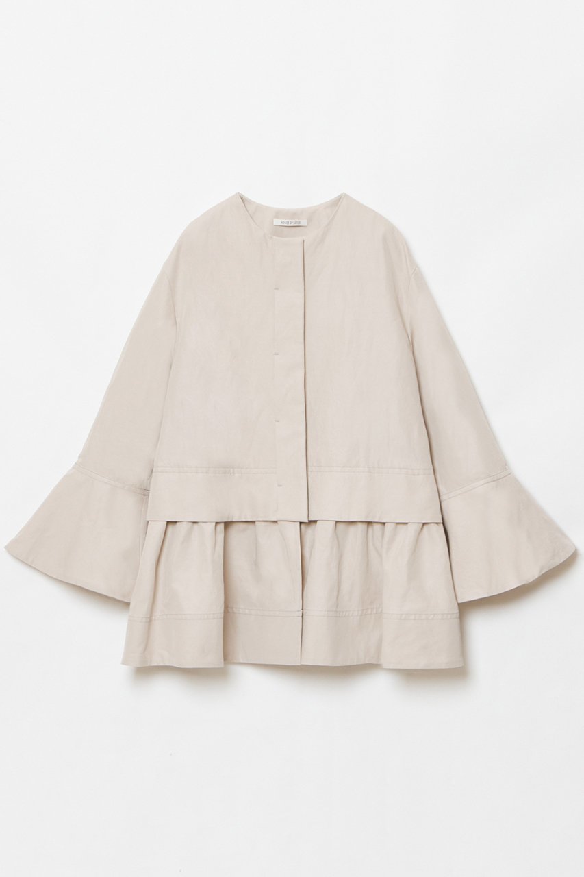 【ハウス オブ ロータス/HOUSE OF LOTUS】のコットンリネンティアードジャケット 人気、トレンドファッション・服の通販 founy(ファニー) 　ファッション　Fashion　レディースファッション　Fashion for Women　アウター　Coat / Outerwear Collection　レディースジャケット・軽アウター　Jackets　エレガント 上品　Elegant　カフス　Cuff Design　ジャケット　Jacket, Outerwear　ツイル　Twist, Twisted Detail　ティアード　Tiered, Tiered Style　フェミニン　Feminine, Girly　フレア　Flare, Flared　ヘムライン　Hemline, Bottom Cut　リネン　Linen, Linen Fabric　 other-1|ID: prp329100004382996 ipo3291000000034956242