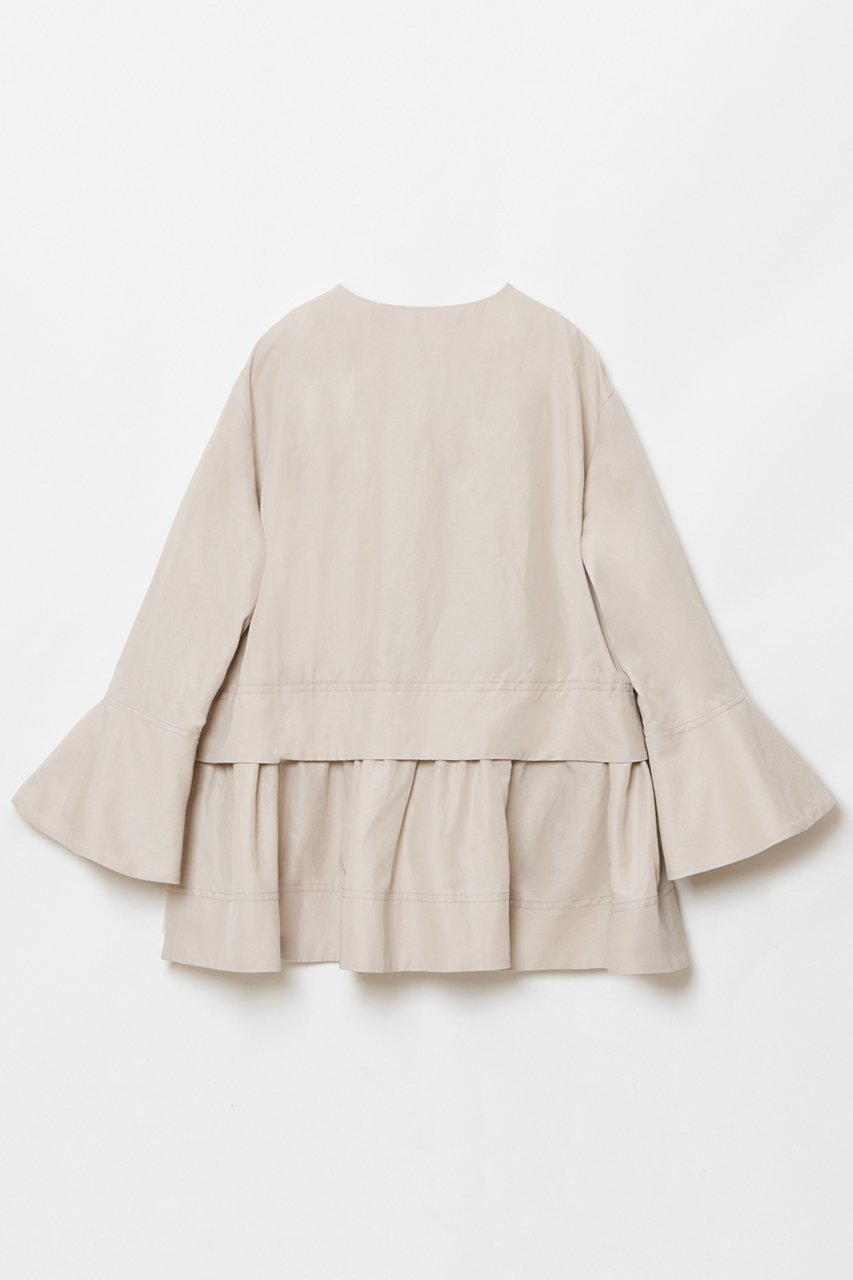 【ハウス オブ ロータス/HOUSE OF LOTUS】のコットンリネンティアードジャケット 人気、トレンドファッション・服の通販 founy(ファニー) 　ファッション　Fashion　レディースファッション　Fashion for Women　アウター　Coat / Outerwear Collection　レディースジャケット・軽アウター　Jackets　エレガント 上品　Elegant　カフス　Cuff Design　ジャケット　Jacket, Outerwear　ツイル　Twist, Twisted Detail　ティアード　Tiered, Tiered Style　フェミニン　Feminine, Girly　フレア　Flare, Flared　ヘムライン　Hemline, Bottom Cut　リネン　Linen, Linen Fabric　other-2|ID: prp329100004382996 ipo3291000000034956246