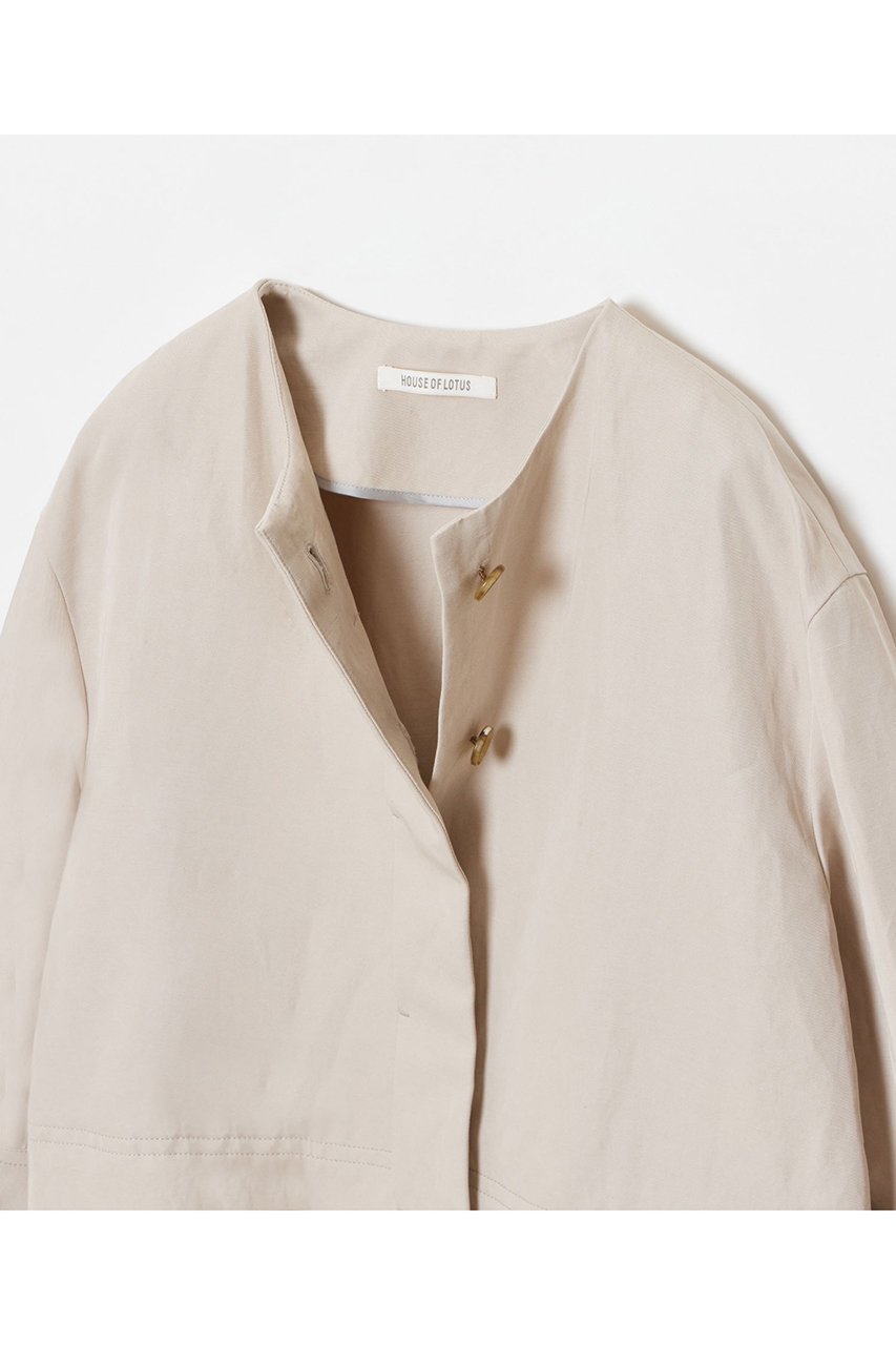 【ハウス オブ ロータス/HOUSE OF LOTUS】のコットンリネンティアードジャケット 人気、トレンドファッション・服の通販 founy(ファニー) 　ファッション　Fashion　レディースファッション　Fashion for Women　アウター　Coat / Outerwear Collection　レディースジャケット・軽アウター　Jackets　エレガント 上品　Elegant　カフス　Cuff Design　ジャケット　Jacket, Outerwear　ツイル　Twist, Twisted Detail　ティアード　Tiered, Tiered Style　フェミニン　Feminine, Girly　フレア　Flare, Flared　ヘムライン　Hemline, Bottom Cut　リネン　Linen, Linen Fabric　other-3|ID: prp329100004382996 ipo3291000000034956248
