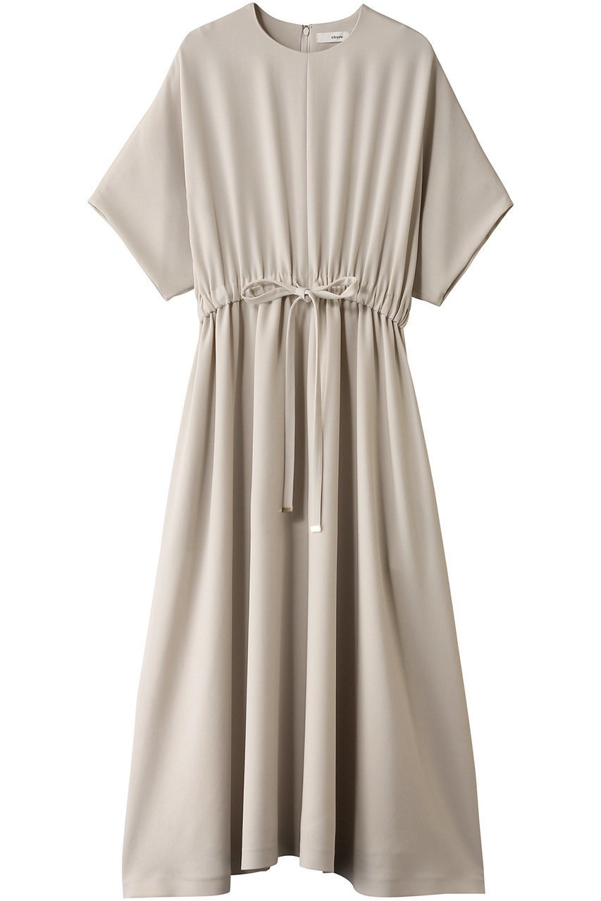 【エブール/ebure】のトリアセダブルクロス ウォッシャブルフレアワンピース 人気、トレンドファッション・服の通販 founy(ファニー) 　ファッション　Fashion　レディースファッション　Fashion for Women　ワンピース　Dresses　チュニック　Tunic Tops & Dresses　エアリー　Airy Texture　オケージョン　Occasion Wear　ダブル　Double, Double-Breasted　チュニック　Tunic, Long Top　フレア　Flare, Flared　再入荷　Restock / Back in Stock　 other-1|ID: prp329100004382999 ipo3291000000036885094