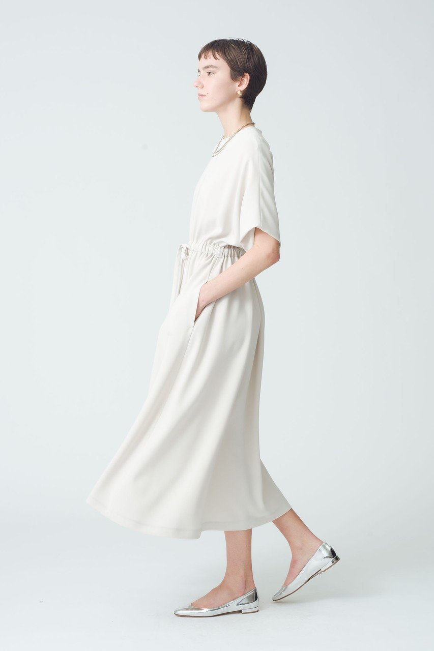 【エブール/ebure】のトリアセダブルクロス ウォッシャブルフレアワンピース 人気、トレンドファッション・服の通販 founy(ファニー) 　ファッション　Fashion　レディースファッション　Fashion for Women　ワンピース　Dresses　チュニック　Tunic Tops & Dresses　エアリー　Airy Texture　オケージョン　Occasion Wear　ダブル　Double, Double-Breasted　チュニック　Tunic, Long Top　フレア　Flare, Flared　再入荷　Restock / Back in Stock　other-7|ID: prp329100004382999 ipo3291000000036885102