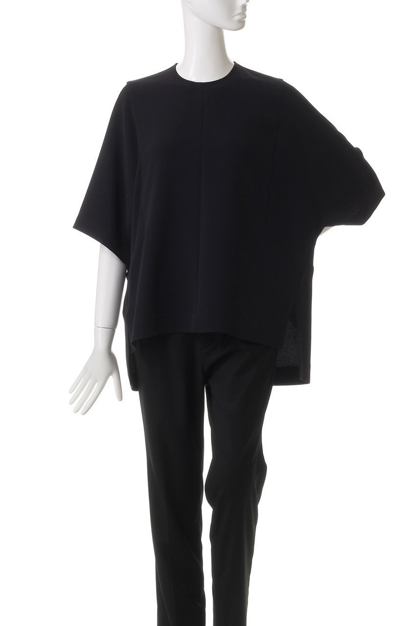 【エブール/ebure】のトリアセダブルクロス ウォッシャブルTブラウス 人気、トレンドファッション・服の通販 founy(ファニー) 　ファッション　Fashion　レディースファッション　Fashion for Women　トップス・カットソー　Cut & Sew Tops　シャツ・ブラウス・オフィスカジュアル　Elegant Blouses & Button-Ups　ウォッシャブル　Machine Washable　エアリー　Airy Texture　カッティング　Cutting Detail　ショート　Short, Short Length　スリット　Slit, Slit Detail　スリーブ　Sleeve, Long Sleeve / Short Sleeve　ダブル　Double, Double-Breasted　トレンド　Trend, Trending Now　フロント　Front, Front Design　リラックス　Relax, Relaxed Fit　半袖　Short Sleeve, Half Sleeve　other-2|ID: prp329100004383001 ipo3291000000032717346