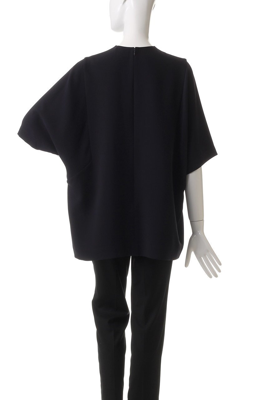【エブール/ebure】のトリアセダブルクロス ウォッシャブルTブラウス 人気、トレンドファッション・服の通販 founy(ファニー) 　ファッション　Fashion　レディースファッション　Fashion for Women　トップス・カットソー　Cut & Sew Tops　シャツ・ブラウス・オフィスカジュアル　Elegant Blouses & Button-Ups　ウォッシャブル　Machine Washable　エアリー　Airy Texture　カッティング　Cutting Detail　ショート　Short, Short Length　スリット　Slit, Slit Detail　スリーブ　Sleeve, Long Sleeve / Short Sleeve　ダブル　Double, Double-Breasted　トレンド　Trend, Trending Now　フロント　Front, Front Design　リラックス　Relax, Relaxed Fit　半袖　Short Sleeve, Half Sleeve　other-4|ID: prp329100004383001 ipo3291000000032717348