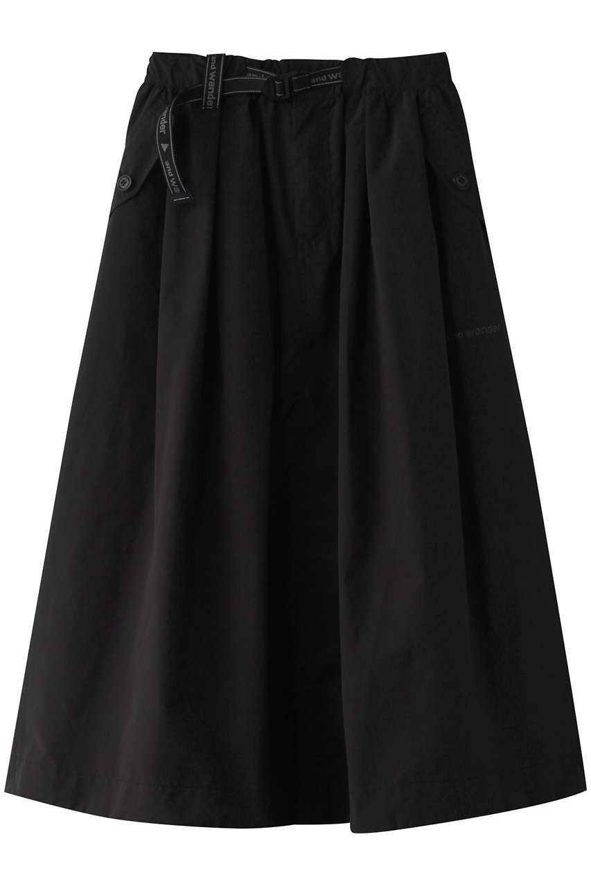 【アンドワンダー/and wander】のoversized cargo skirt (W) インテリア・キッズ・メンズ・レディースファッション・服の通販 founy(ファニー) 　ファッション　Fashion　レディースファッション　Fashion for Women　スカート　Skirts　ロングスカート　Long Skirts / Maxi & Midi Skirts　アウトドア　Outdoor Clothing　スポーティ　Sporty, Casual Athletic　ロング　Long, Long-Length　ワイド　Wide, Wide Fit　夏　Summer　春　Spring　S/S・春夏　SS, Spring/Summer, Warm Season　ブラック|ID: prp329100004383006 ipo3291000000032825299