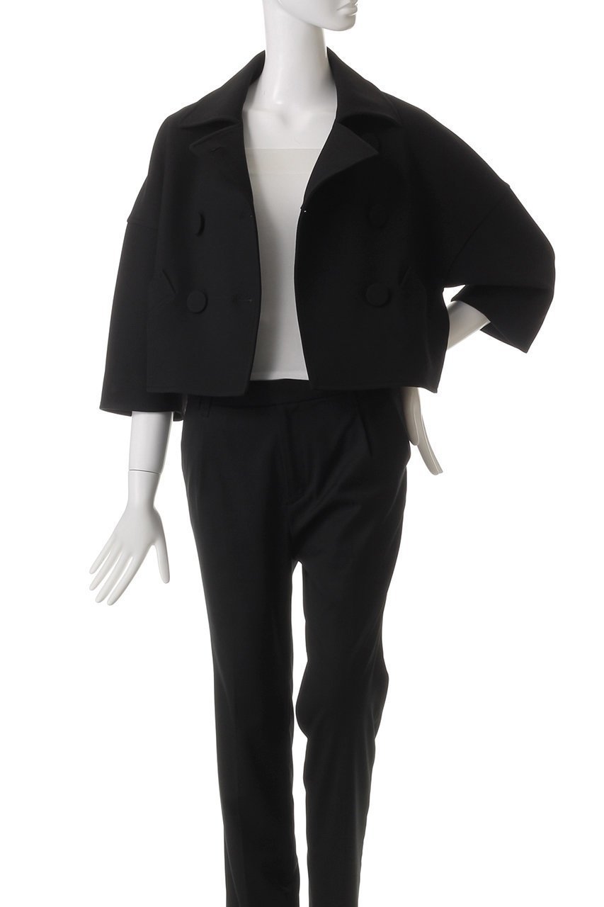 【ヌメロ ヴェントゥーノ/N°21】のクロップドジャケット 人気、トレンドファッション・服の通販 founy(ファニー) 　ファッション　Fashion　レディースファッション　WOMEN　アウター　Coat Outerwear　ジャケット　Jackets　ジャケット　Jacket　トレンド　Trend　ボトム　Bottom　ワイド　Wide　other-7|ID: prp329100004383011 ipo3291000000031333971