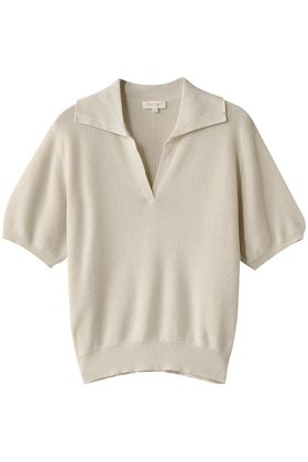【デミーリー/DEMYLEE】 ALEXA ファインピマコットン ポロカラーニットプルオーバー人気、トレンドファッション・服の通販 founy(ファニー) ファッション Fashion レディースファッション Fashion for Women トップス・カットソー Cut & Sew Tops ニット Knit Tops & Sweaters カジュアルプルオーバー・ニットトップス Pullovers & Knit Tops / Casual Pullovers シンプル Simple, Minimal センター Center, Center Line ボトム Bottoms, Lower Wear エレガント 上品 Elegant 定番 Standard, Basic Item |ID:prp329100004383021