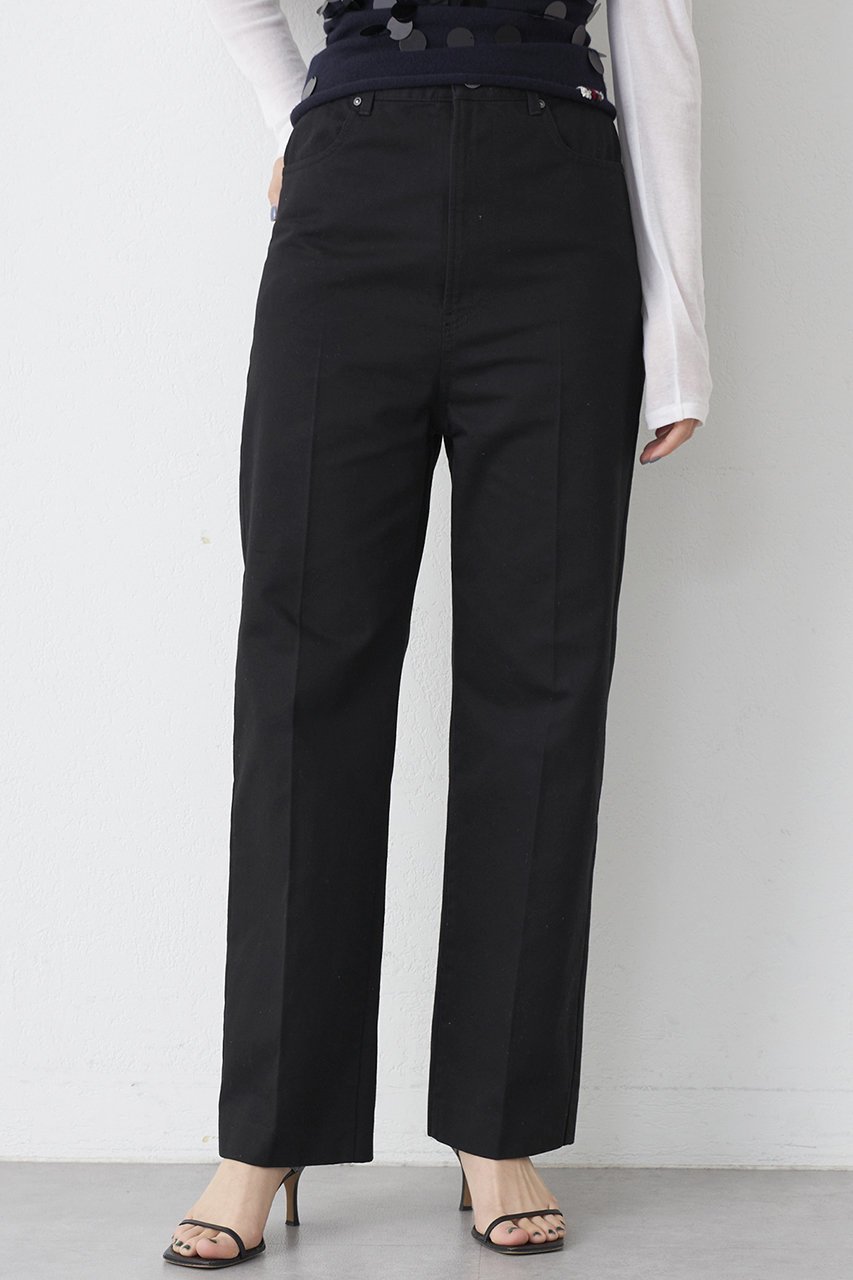 【ウィムガゼット/Whim Gazette】のコットンスリットパンツ 人気、トレンドファッション・服の通販 founy(ファニー) 　ファッション　Fashion　レディースファッション　Fashion for Women　パンツ　Pants & Trousers　おすすめ　Recommended / Our Picks　コンパクト　Compact, Small Size　スリット　Slit, Slit Detail　スリム　Slim, Slim Fit　セットアップ　Set-Up, Coordinated Outfit　センター　Center, Center Line　ヴィンテージ　Vintage Style　other-2|ID: prp329100004383024 ipo3291000000032920133