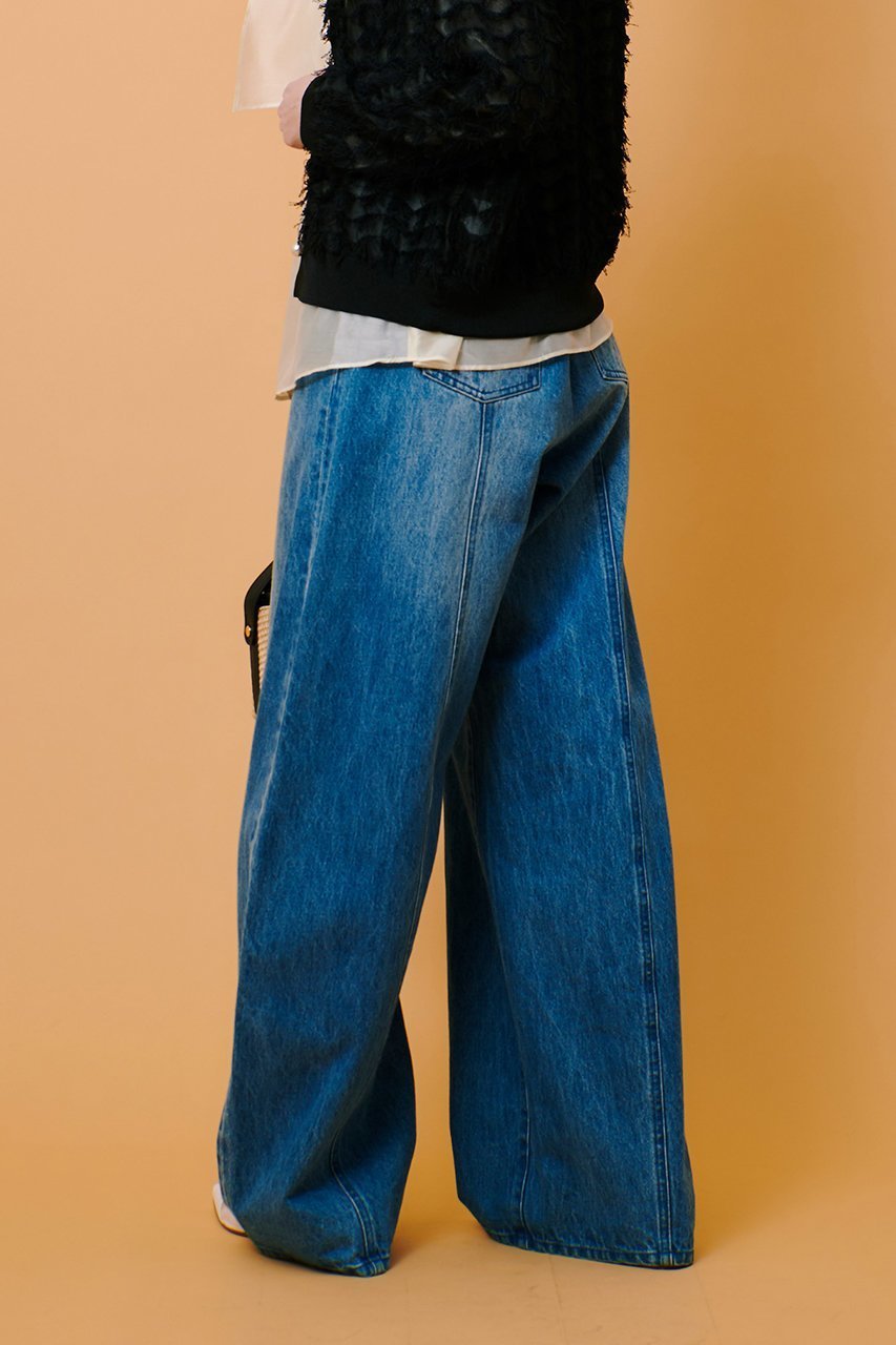 【アルアバイル/allureville】のラインデニムPT A 人気、トレンドファッション・服の通販 founy(ファニー) 　ファッション　Fashion　レディースファッション　Fashion for Women　パンツ　Pants & Trousers　デニムパンツ・ジーンズ・美脚デニム　Denim Jeans & Pants　シアー　Sheer, See-Through　センター　Center, Center Line　ダメージ　Distressed, Destroyed　デニム　Denim, Jeans Material　リラックス　Relax, Relaxed Fit　レース　Lace, Lace Fabric　定番　Standard, Basic Item　other-7|ID: prp329100004383032 ipo3291000000032902011
